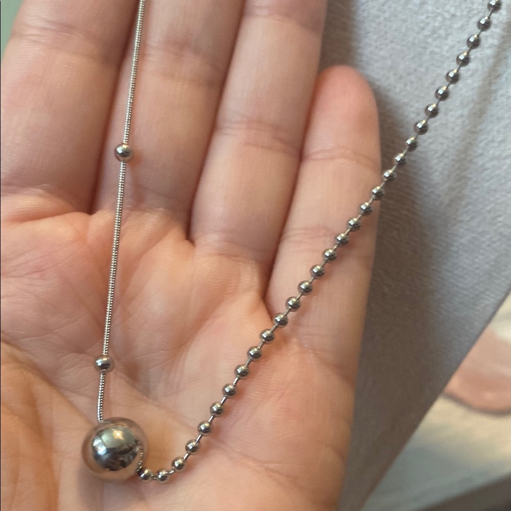 Stainless Steel Ball Necklace - Picture 4 of 4